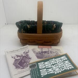 Longaberger Horizon Of Hope 1996 Basket With Decorative Liner & Protector